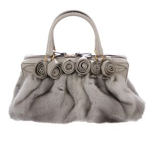 Valentino Atelier Rose Mink Bag